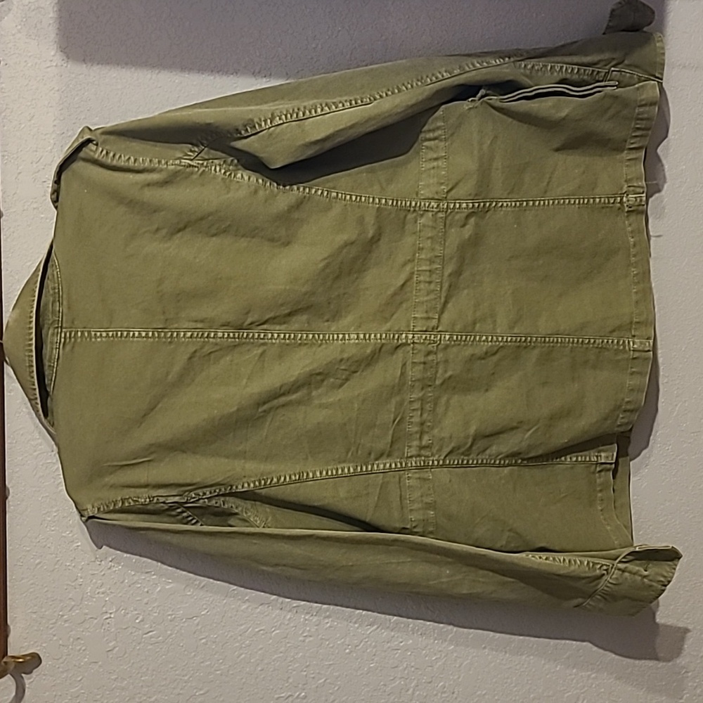 Madewell Army Green Utility Womens Jacket XS Button Down Casual Lightweight - Picture 3 of 3